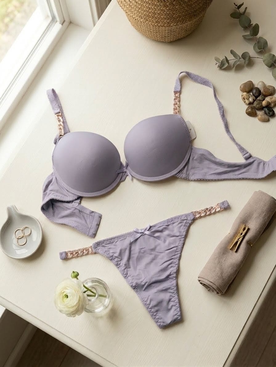 Chain Design Padded Bra Set in Pakistan – Safaa.pk