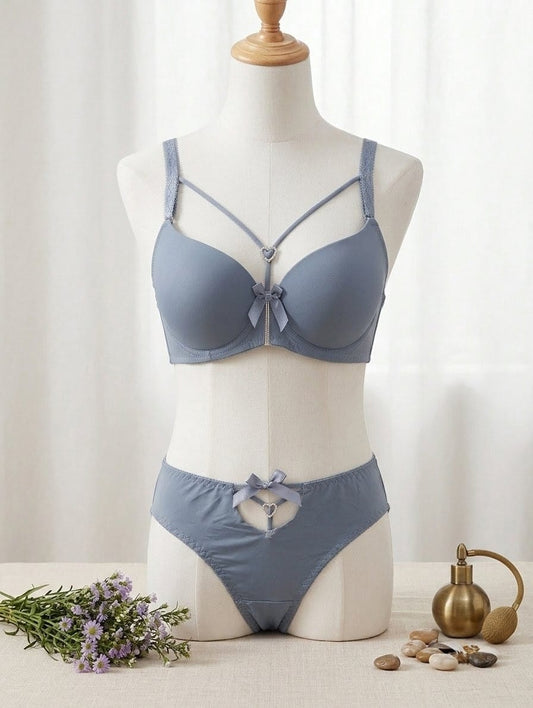 Crystal Heart Demi Bra Set in Pakistan – Safaa.pk