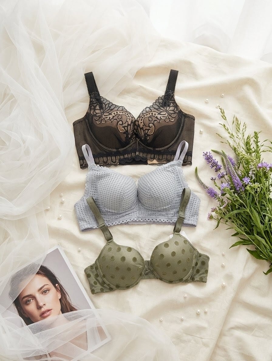 Everyday Essentials – Pack of 3 Lightly Padded Bras for Women