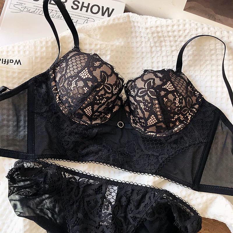 Floral Lacy Thin Padded Push-up Bra set (SPBS 16)