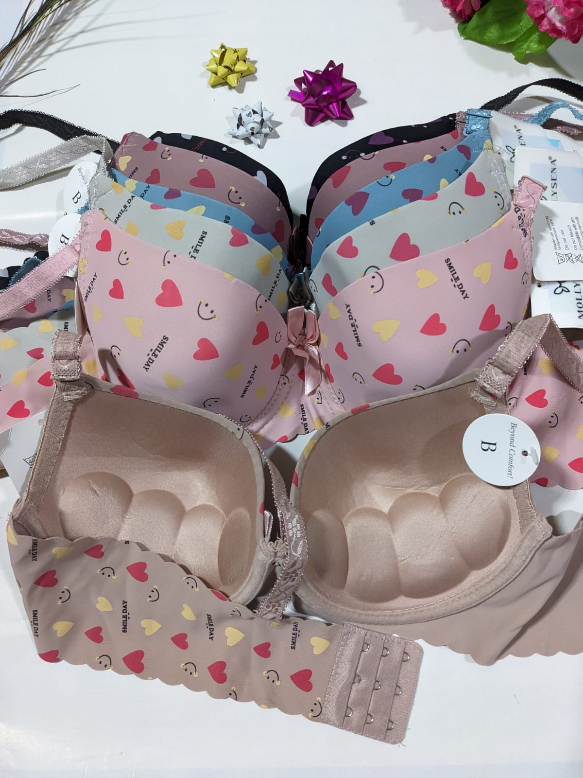Elegant printed padded bra with a comfy band (SPB 0050)