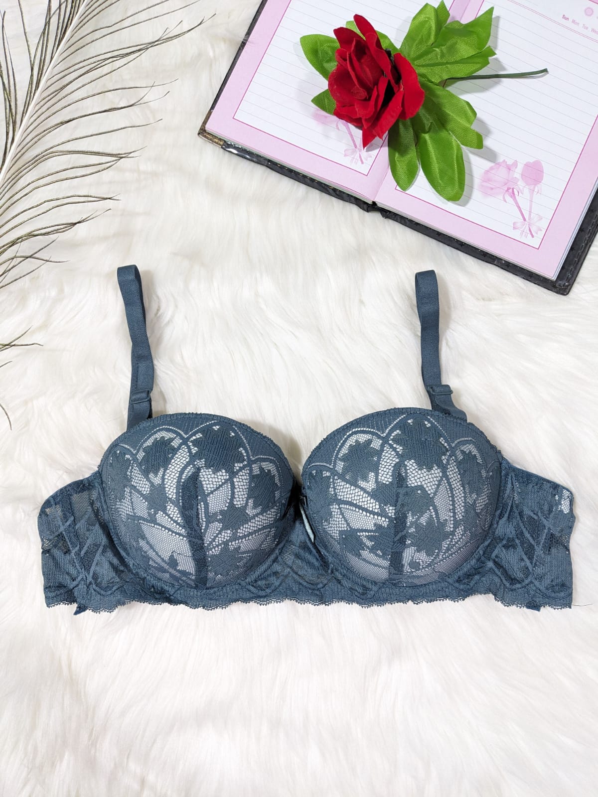 Sleek Double Padded Half Cup Bra (DPB 0060)