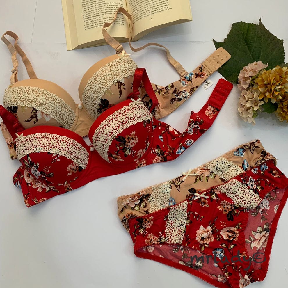 Luxurious Floral Wedding Bra Set (SPBS 0067)