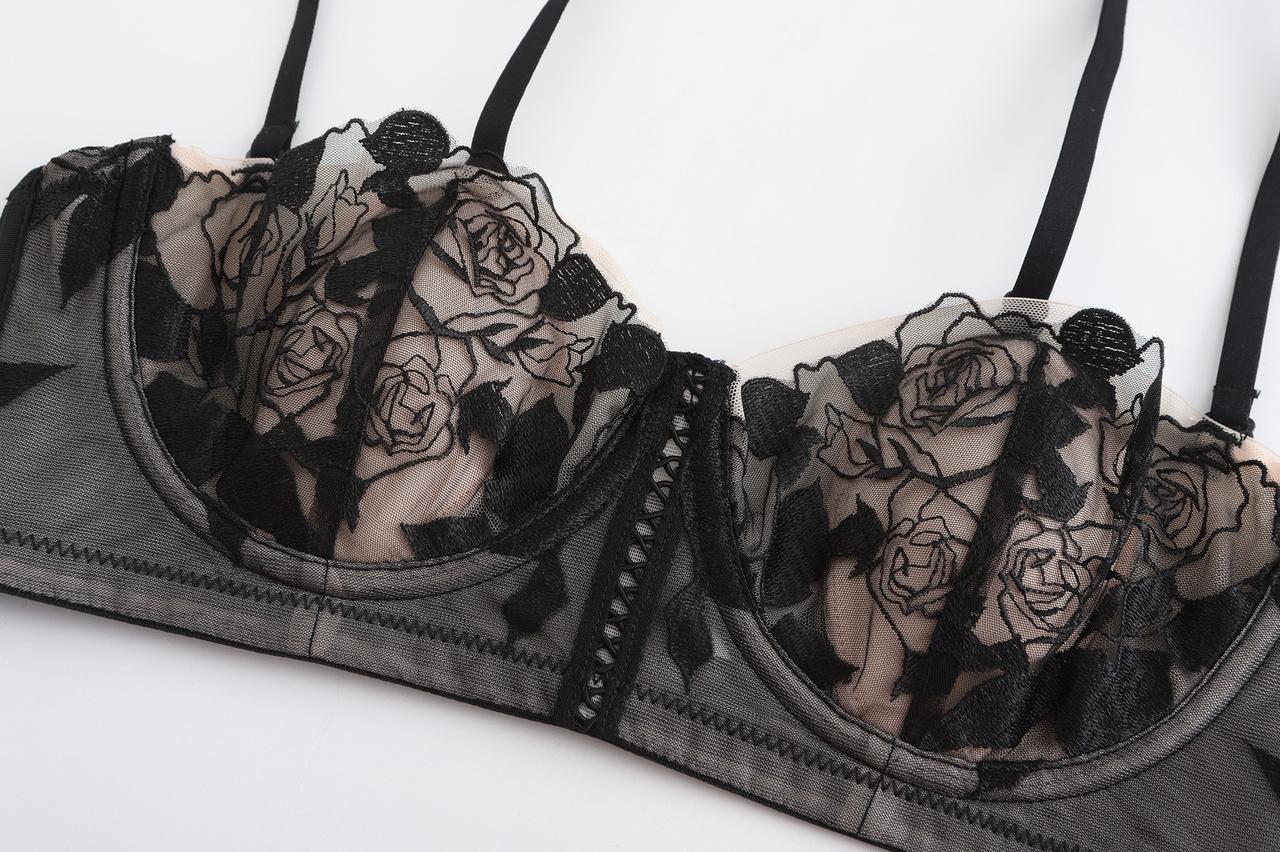 Breathable Summer Lace Half cup Bra with Soft Padding (SPB 0083)