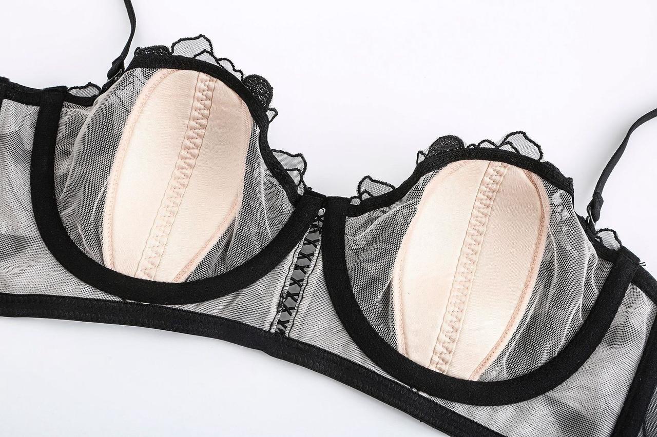 Breathable Summer Lace Half cup Bra with Soft Padding (SPB 0083)