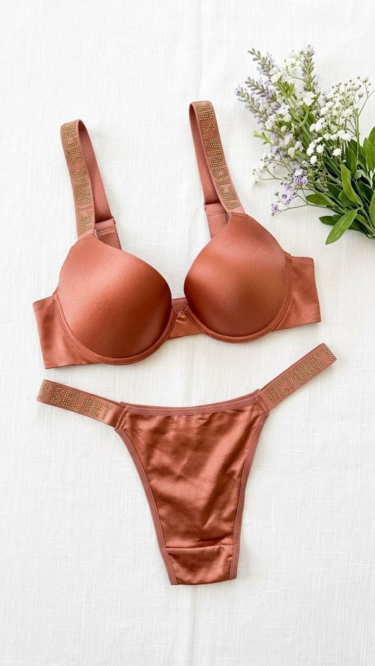 Light Bra Set with Pearl Embellishment – Summer Essential