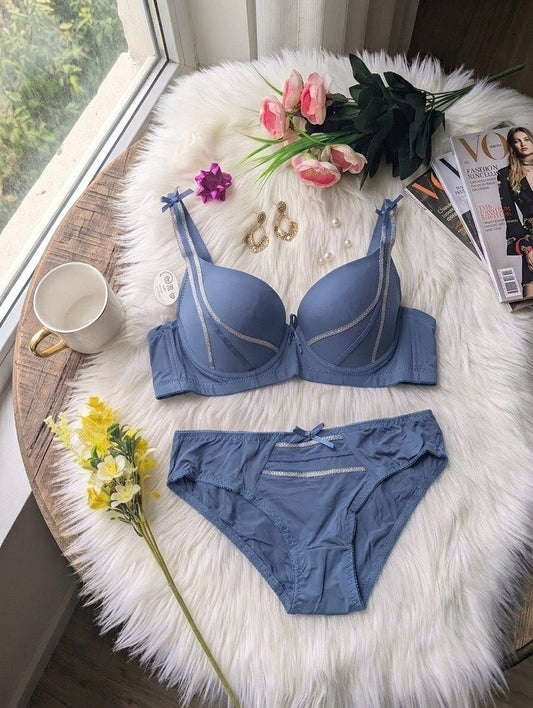 Luxury Embellished Single Padded Bra Set