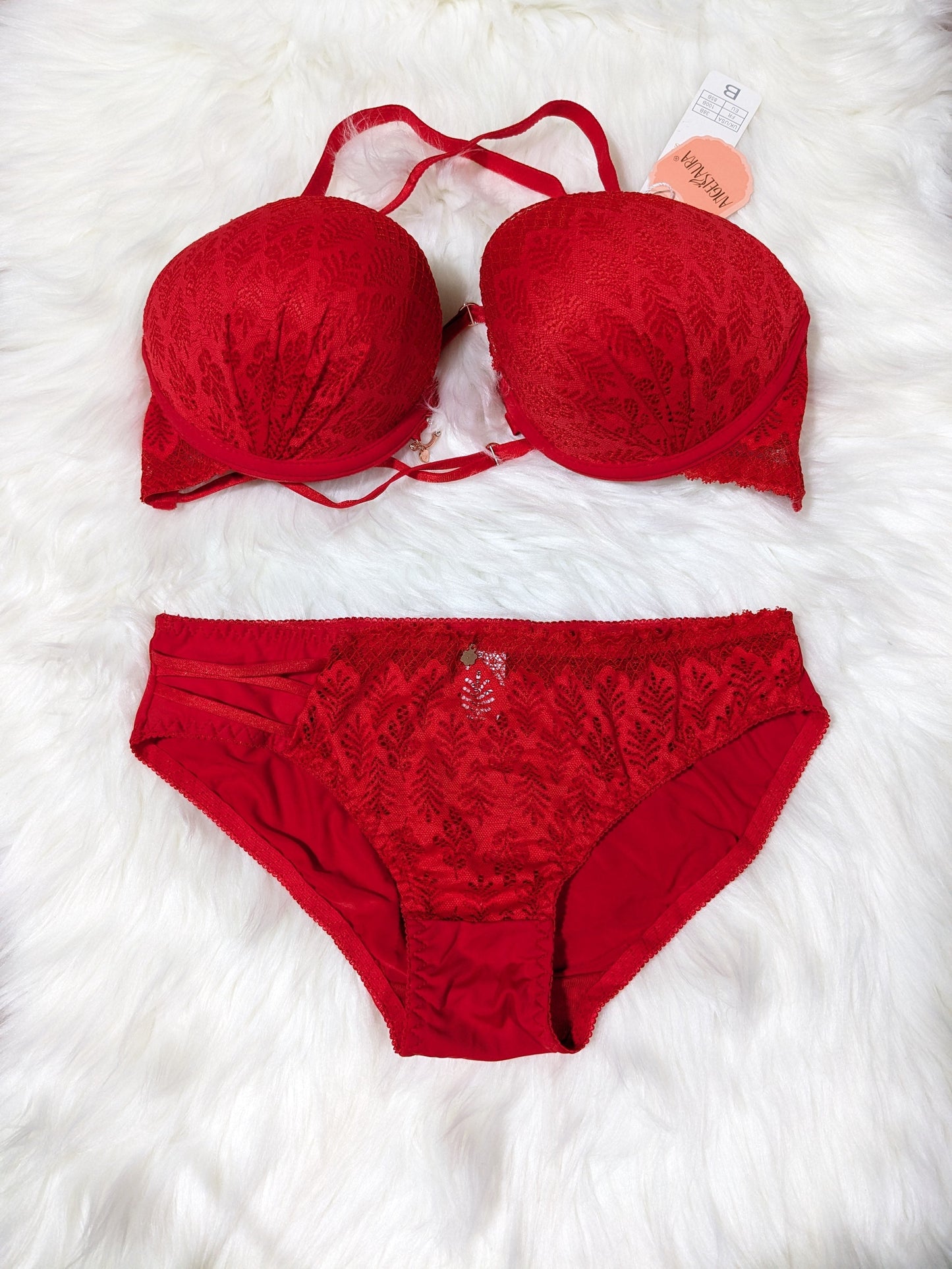 Imported Double Padded Bridal Front Open Bra Set (DPBS 009)