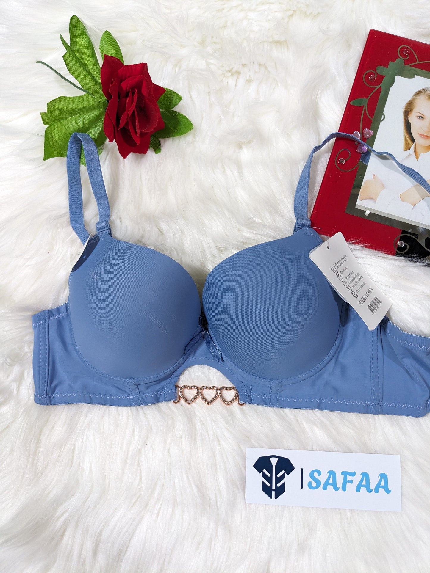 Imported High Quality Padded Bra with heart chain band (SPB 010)