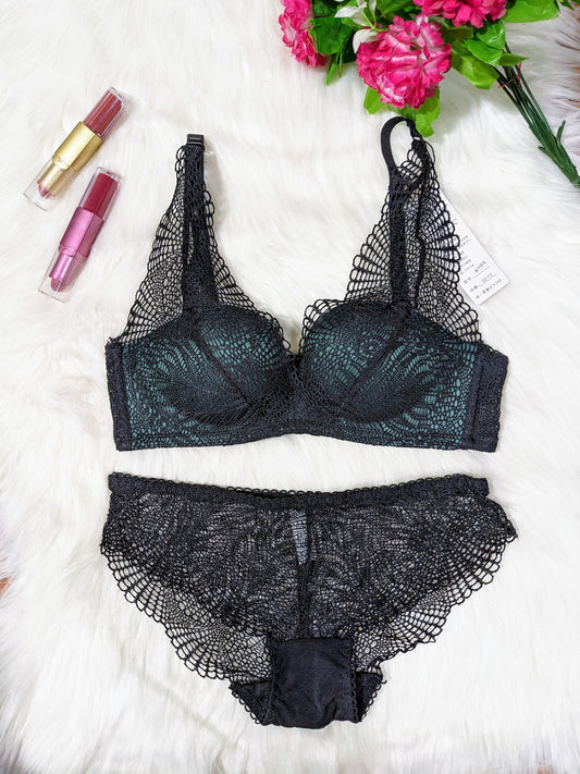 Fancy Net Design Double Padded Bra Set (DPBS 0033)