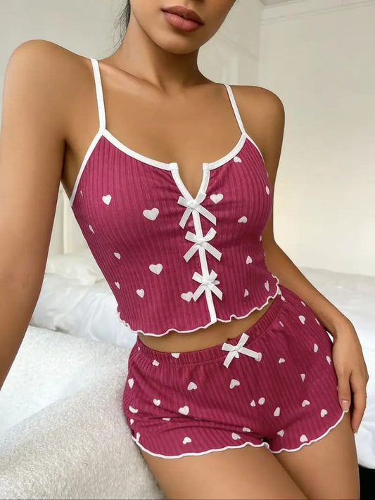 Relaxed Printed Night Suit – Lightweight Lounge Set for Women