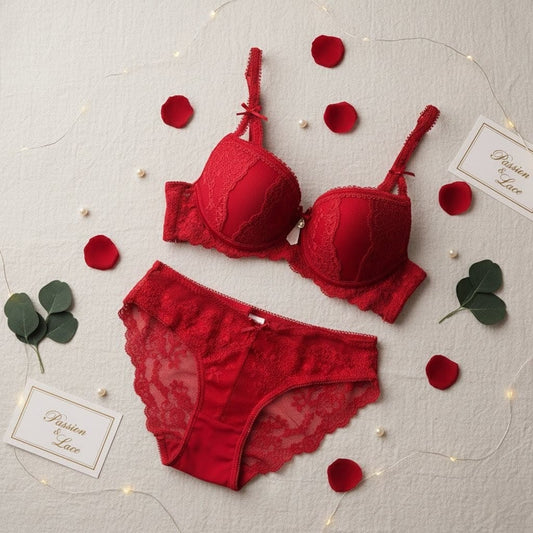 Lace Padded Bra & Panty Set – Flirty Lace, Soft Lift & Sultry Comfort