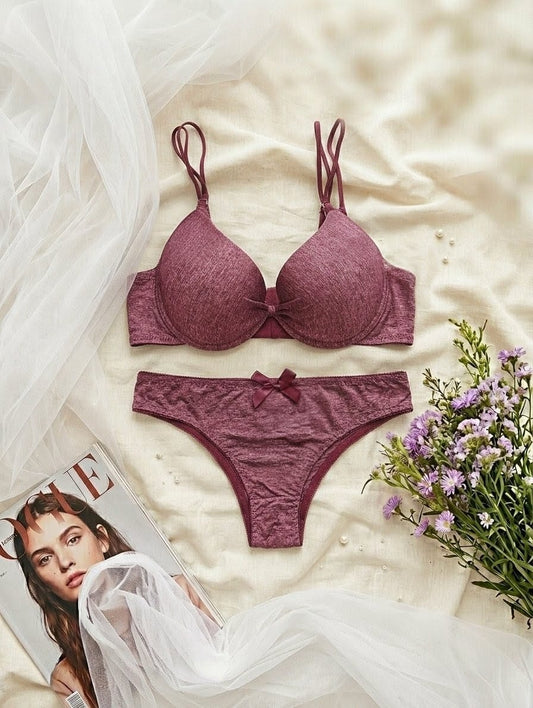 Textured Push Up T-Shirt Bra Set in Pakistan – Safaa.pk