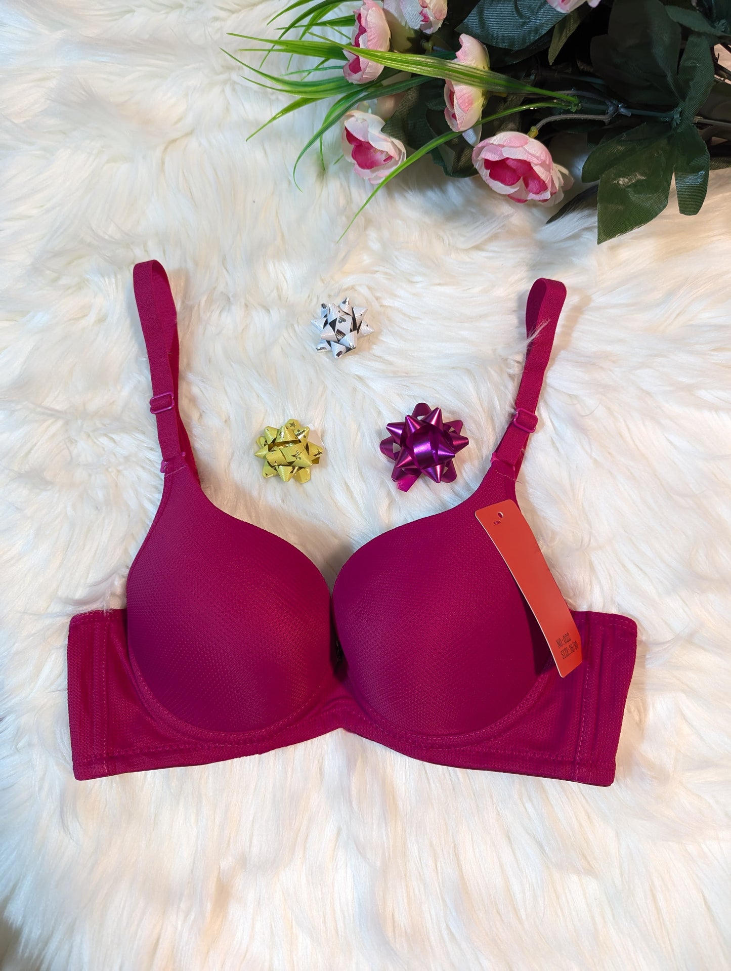 Ultra-soft, light pads dot texture bra (spb 86)