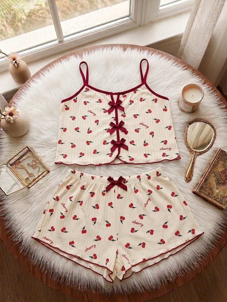 Relaxed Printed Night Suit – Lightweight Lounge Set for Women |