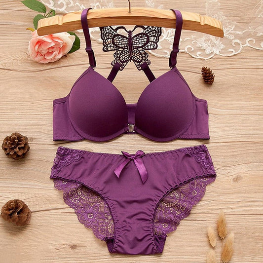 Butterfly Style Padded Lingerie Set with Front Hook (SPBS 0081)7