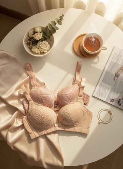 Beige and pink lace padded bras pack of 2 size 32 in Pakistan – Safaa.pk