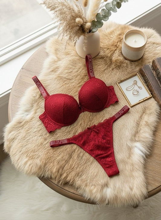 Bridal Pearl Lace Push Up Bra Set in Pakistan – Safaa.pk