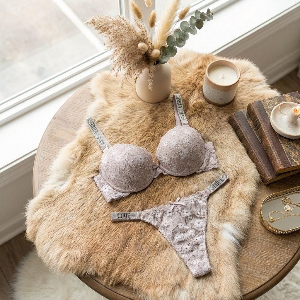 Bridal Pearl Lace Push Up Bra Set in Pakistan – Safaa.pk