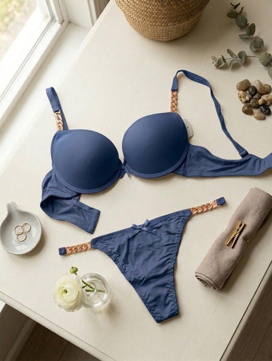 Chain Design Padded Bra Set in Pakistan – Safaa.pk