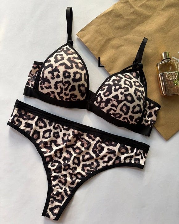 Cheetah Print bikini style Padded Bra Set in Pakistan by Safaa
