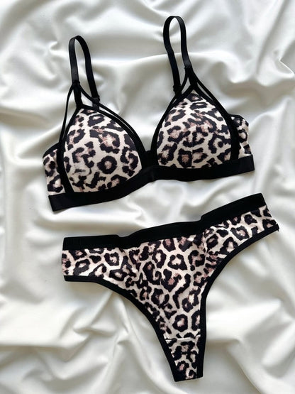 Cheetah Print bikini style Padded Bra Set in Pakistan by Safaa