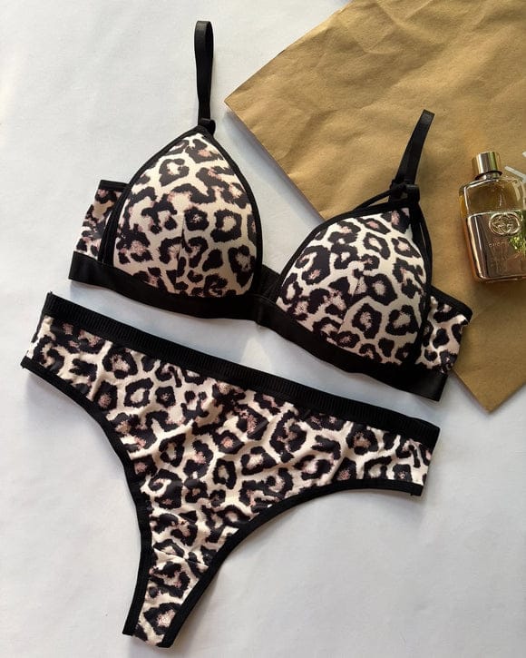 Cheetah Print bikini style Padded Bra Set in Pakistan by Safaa
