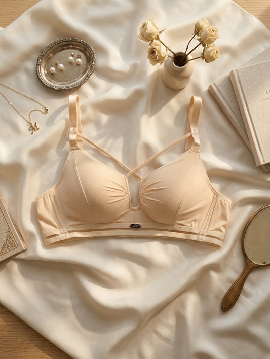 Cross-Cord Double Padded Push-Up Bra in Pakistan – Safaa.pk
