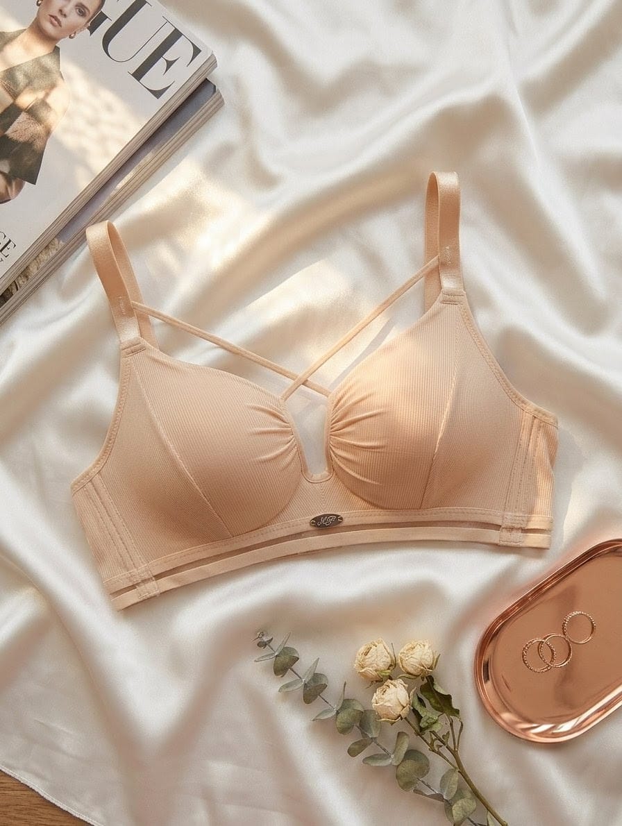 Cross-Cord Double Padded Push-Up Bra in Pakistan – Safaa.pk