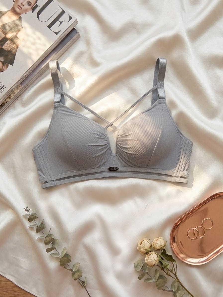 Cross-Cord Double Padded Push-Up Bra in Pakistan – Safaa.pk