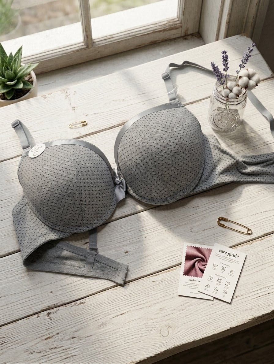 Dot Printed Push-Up Thin Pad Bra in Pakistan – Safaa.pk