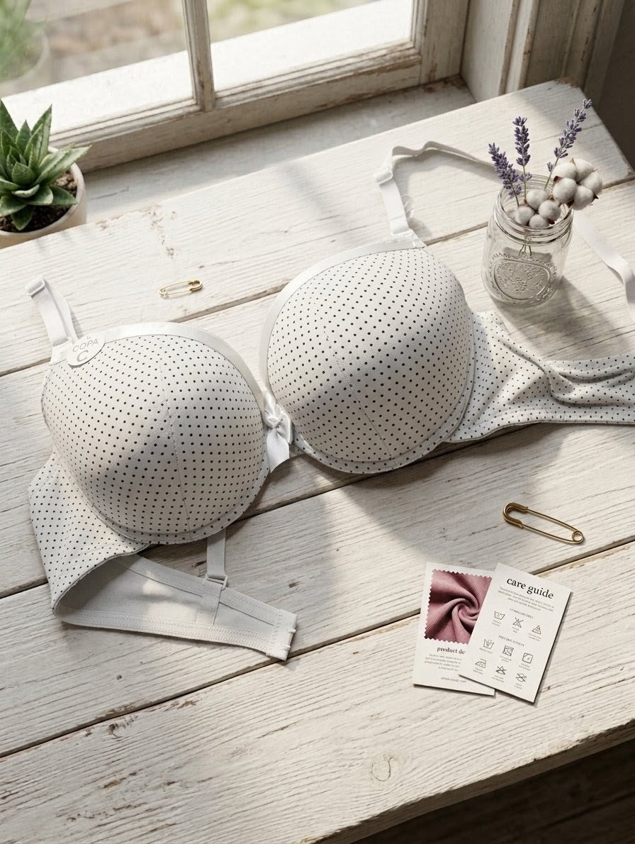 Dot Printed Push-Up Thin Pad Bra in Pakistan – Safaa.pk