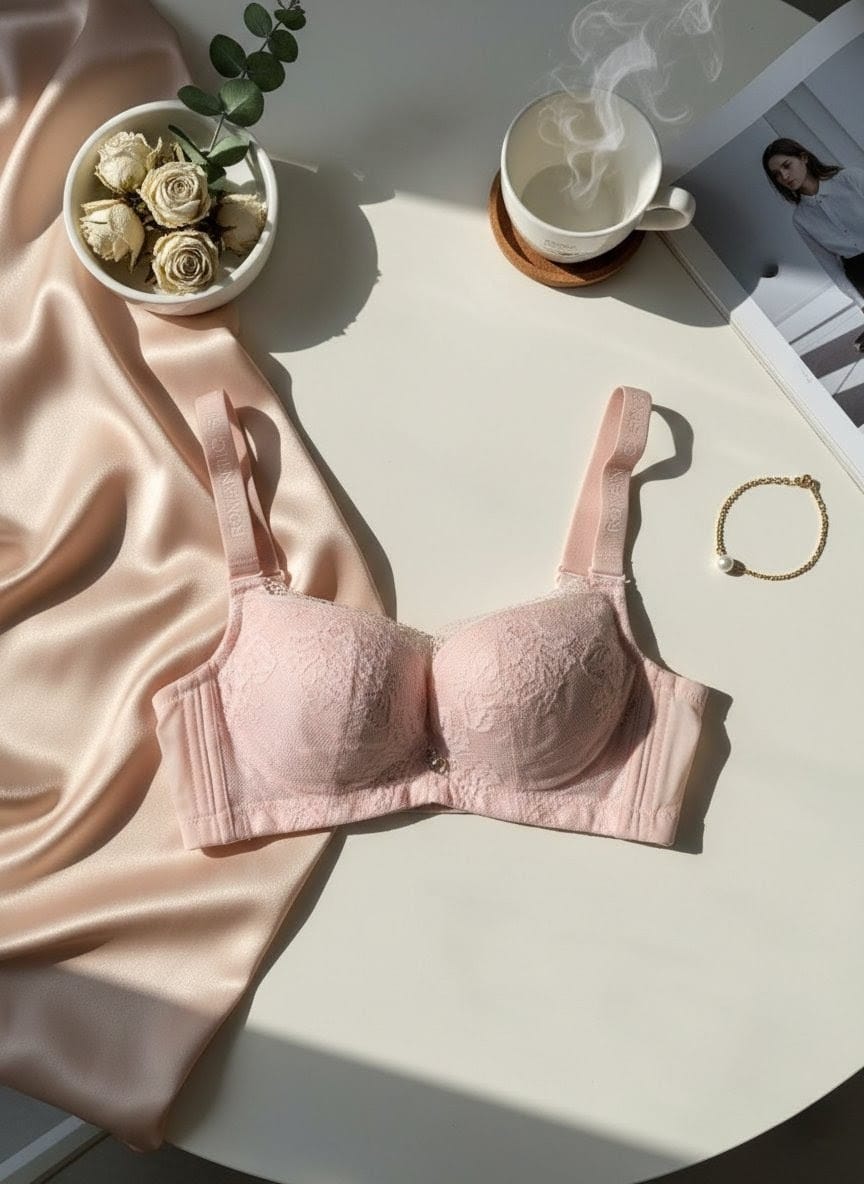 Double padded net lace bra size 32 with metal detail in Pakistan – Safaa.pk