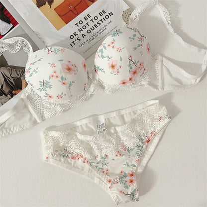 Underwire Floral Bra Set with Natural Lift – Safaa