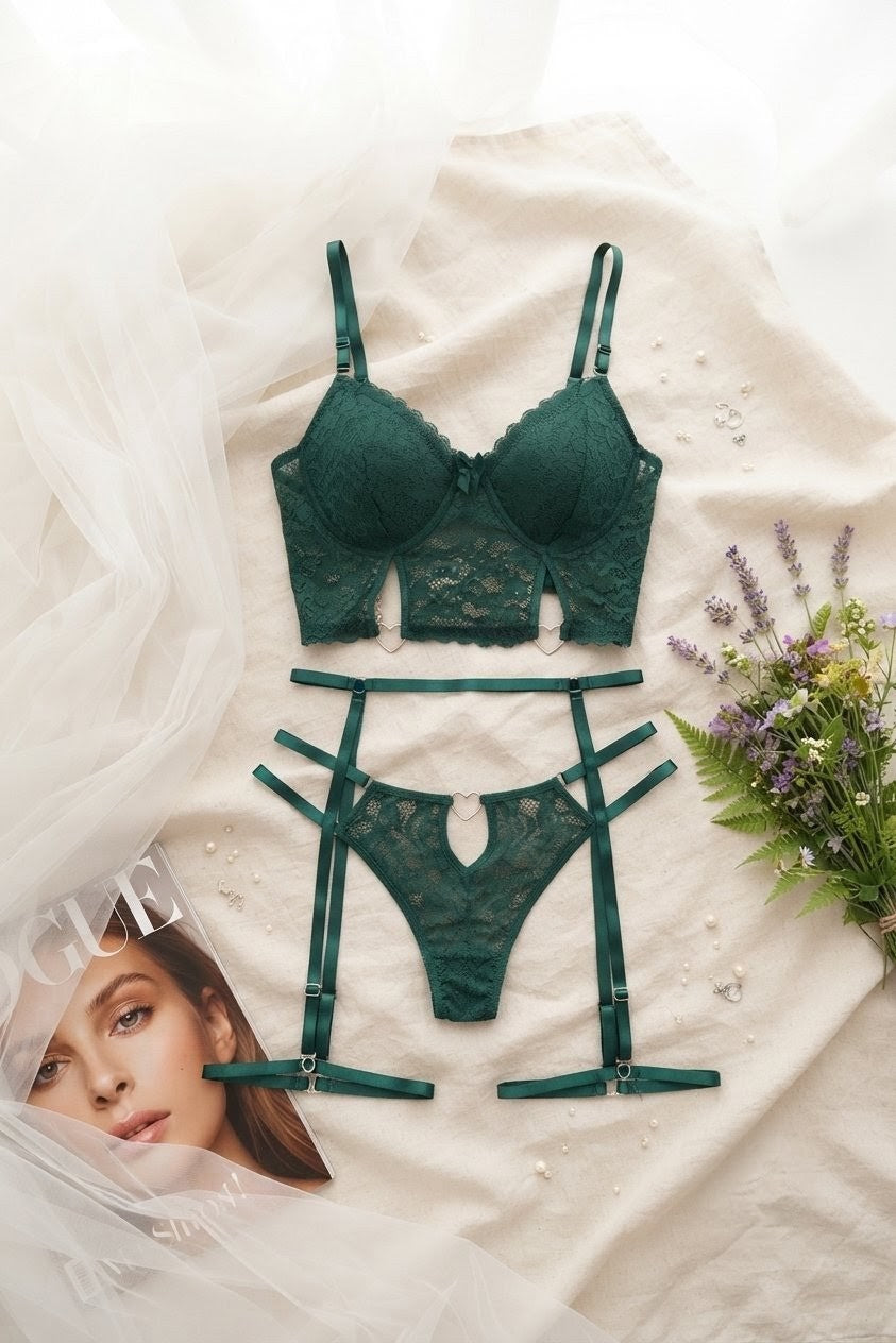 Floral Net Lingerie Set in Pakistan – Safaa.pk