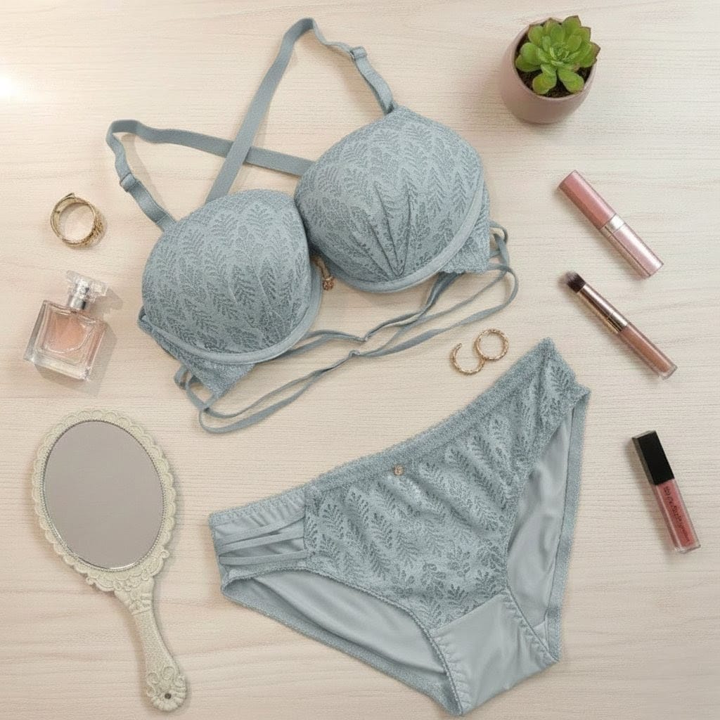 Front open double padded bra set in Pakistan – Safaa.pk