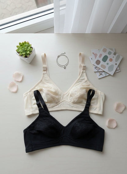 Non padded full coverage jersey net bra in Pakistan – Safaa.pk