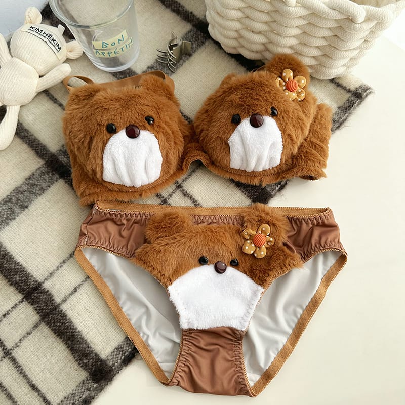 Fur Teddy Bear Bra Set in Pakistan – Safaa.pk