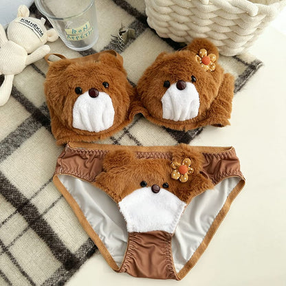 Fur Teddy Bear Bra Set in Pakistan – Safaa.pk