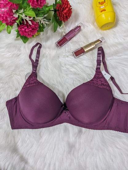 Sophisticated Flower Pattern Double Padded Bra (DPB 0037)