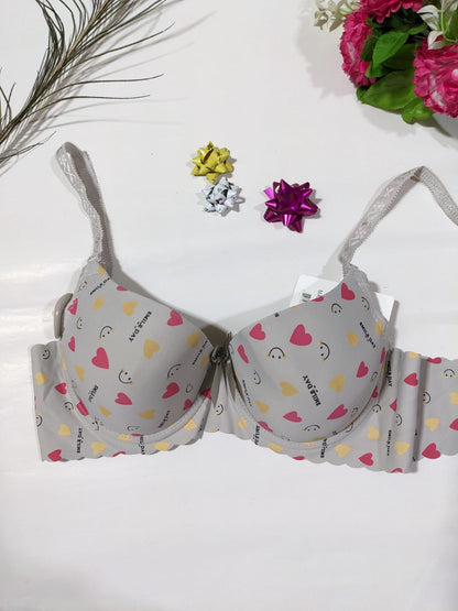Elegant printed padded bra with a comfy band (SPB 0050)