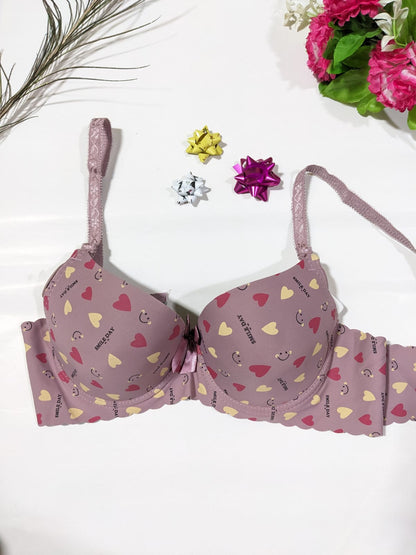 Elegant printed padded bra with a comfy band (SPB 0050)