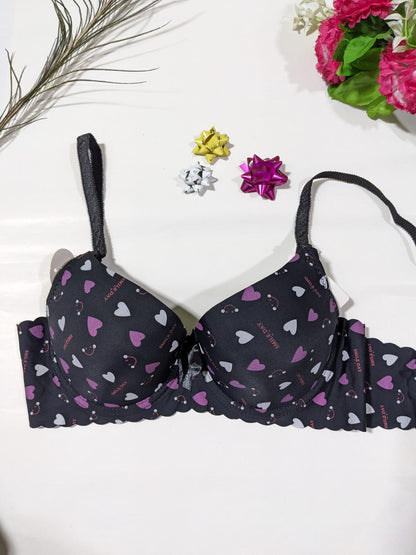 Elegant printed padded bra with a comfy band (SPB 0050)