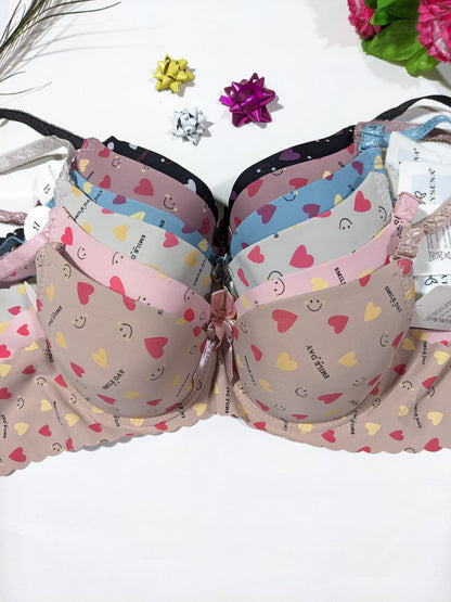 Elegant printed padded bra with a comfy band (SPB 0050)