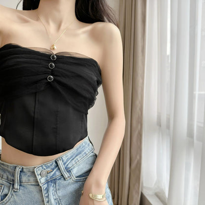 Comfy padded strapless camisole for hot days (CS 1)