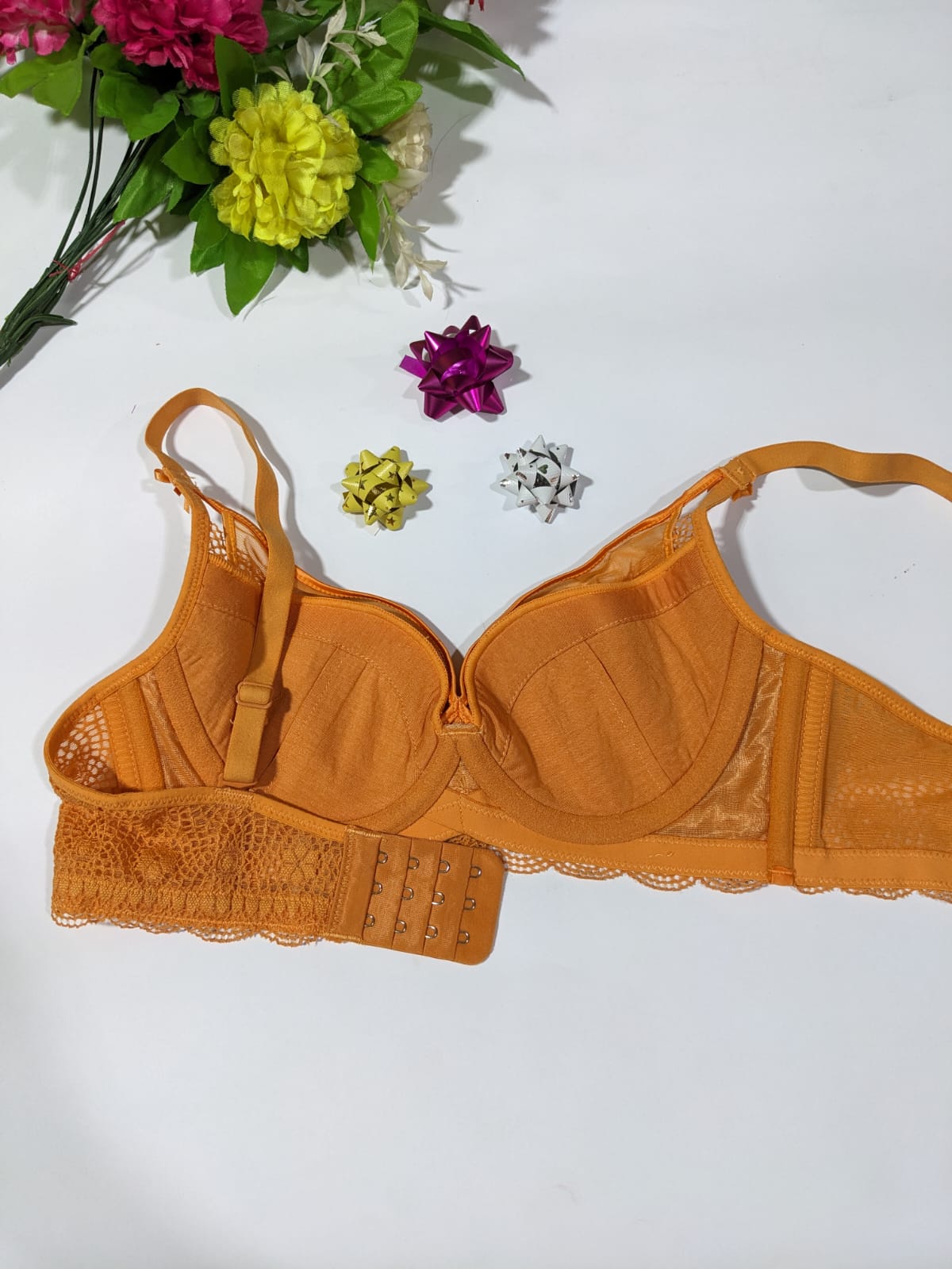 Comfort-fit bra with airy net fabric and light padding (SPB 0084)