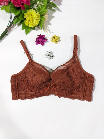 Comfort-fit bra with airy net fabric and light padding (SPB 0084)