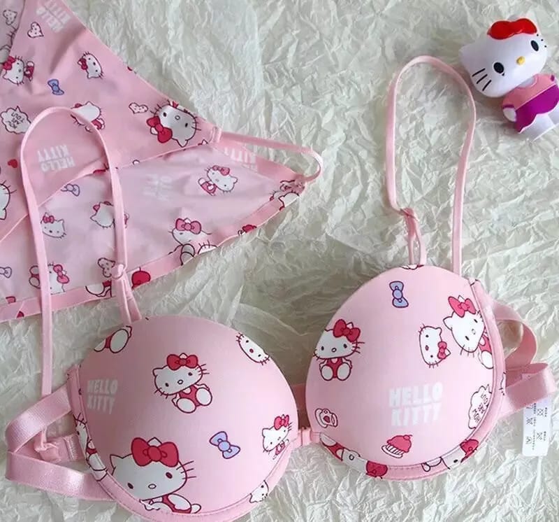 Cute Carton Amine Front Open Bra set (SPBS 094)