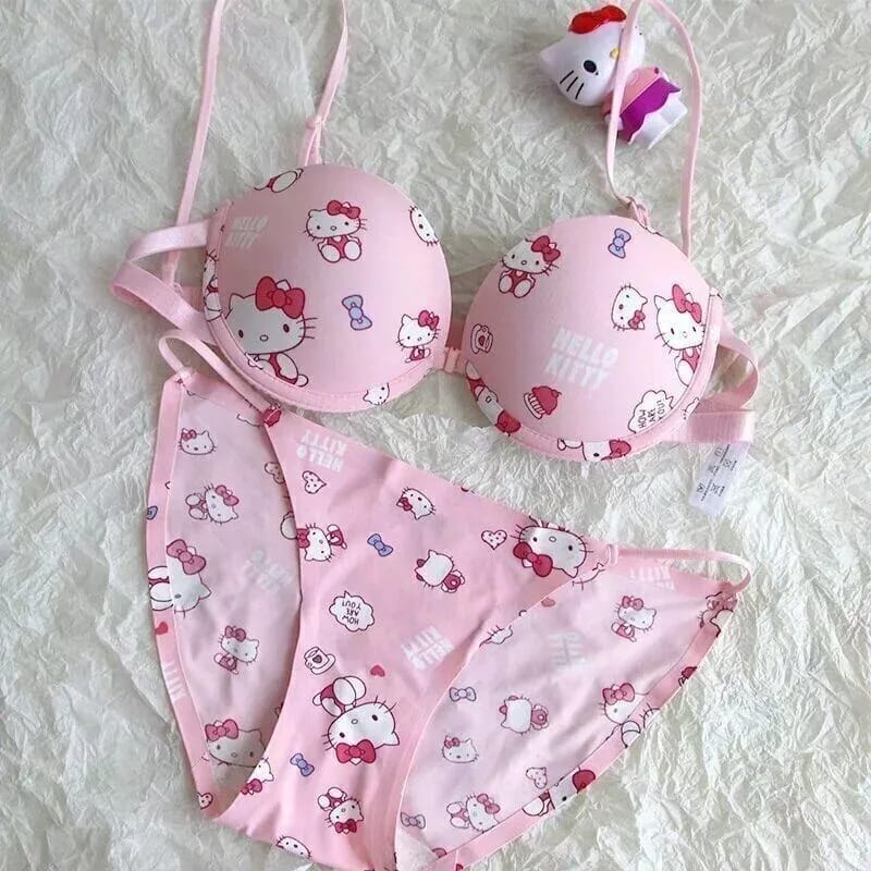 Cute Carton Amine Front Open Bra set (SPBS 094)