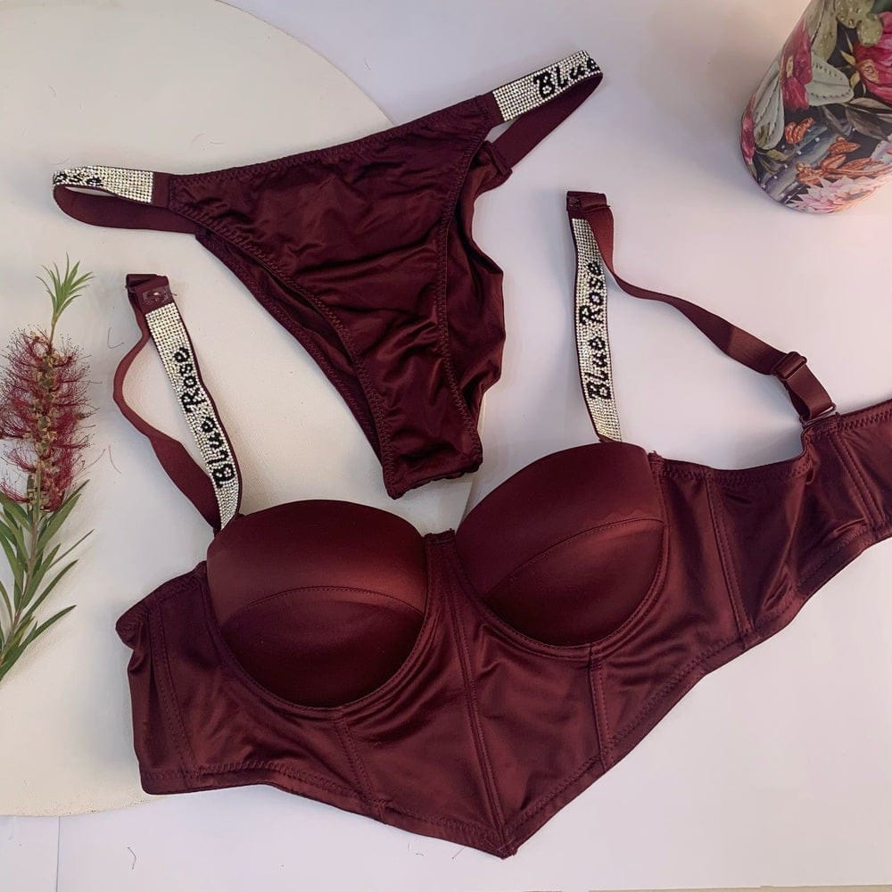 Bold Thunder Padded Push-Up Bra & Panty Set (SPBS 102)